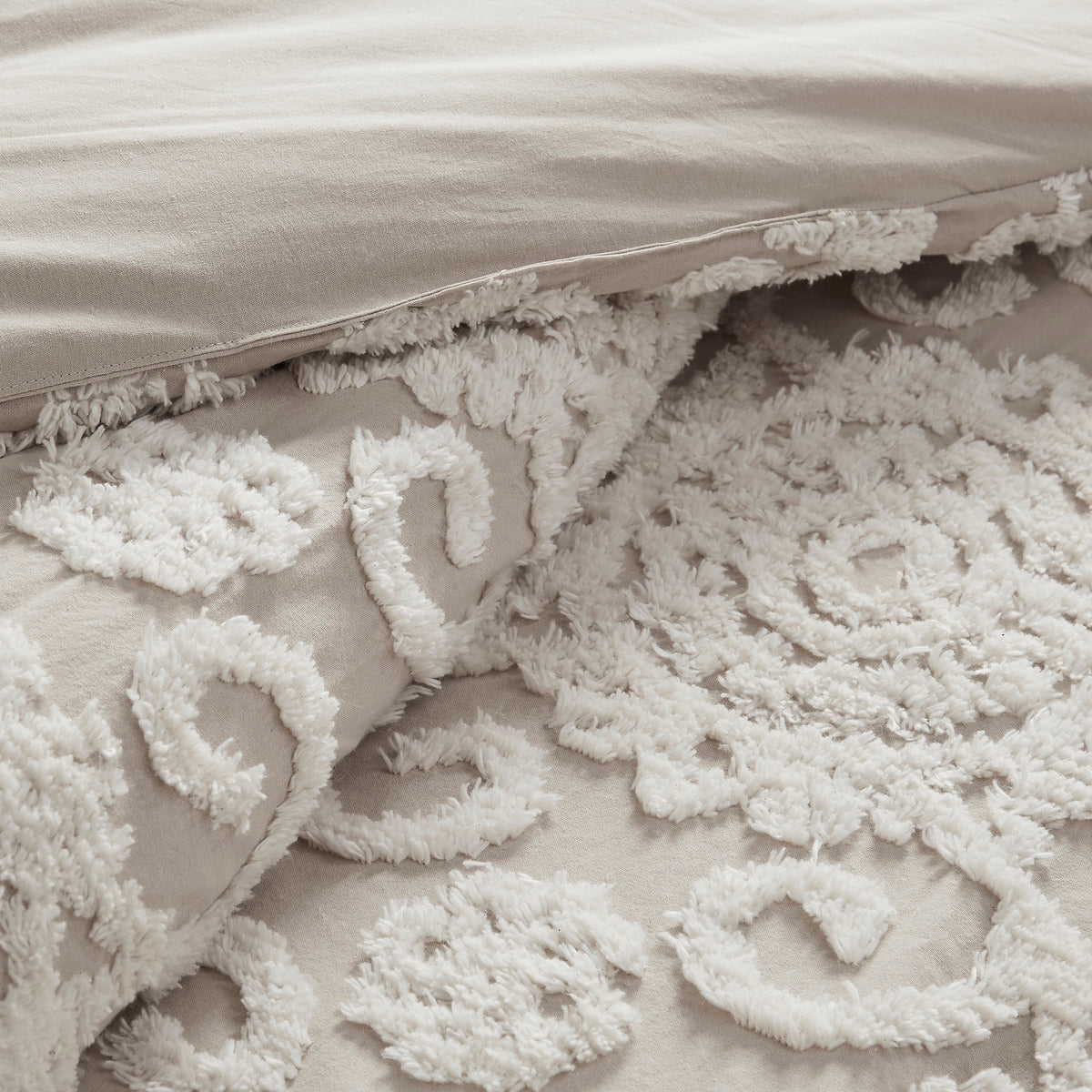 Cotton Comforter Mini Set Taupe King